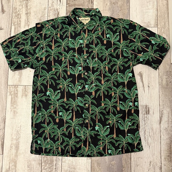 Cooke Street Honolulu Palm Trees Printed Short Sleeve Buttoned down Shirt S - Picture 1 of 4